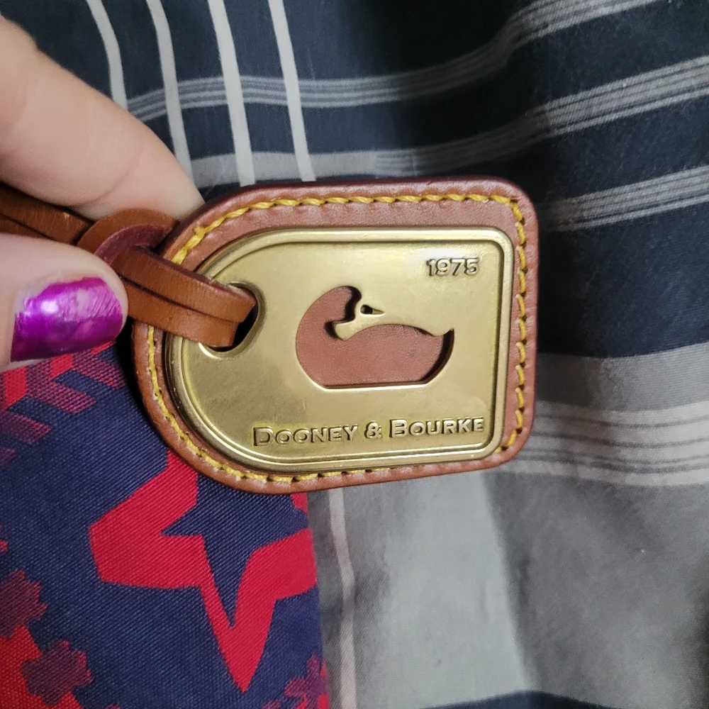 Dooney & Bourke Red and Blue Wristlet - Picture 2 of 9